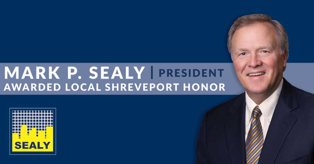 Mark Sealy Awarded Shreveport Honor
