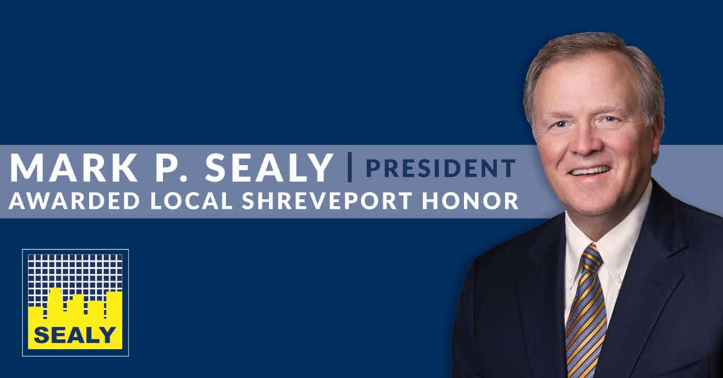 Mark Sealy Awarded Shreveport Honor