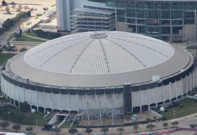 harris county astrodome construction building photo